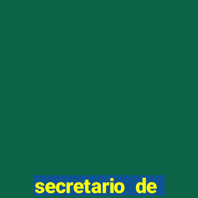 secretario de esporte salario